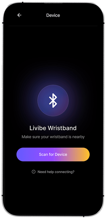 Device Connection and Event Calibration app screen 1